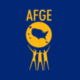 A logo of agfe with three people holding a globe